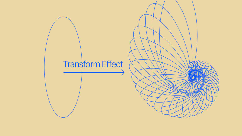 일러스트레이터 반복적인 그래픽 transform 기능 예제