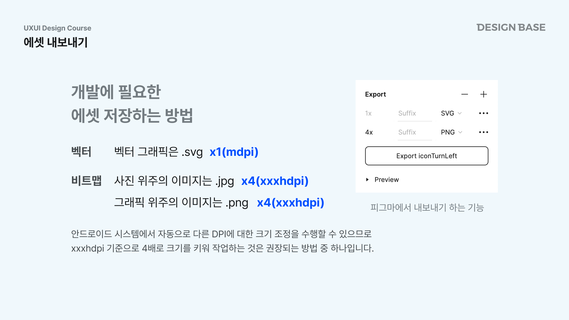 벡터, 비트맵에 따른 사이즈 및 파일 확장자 확인 필요