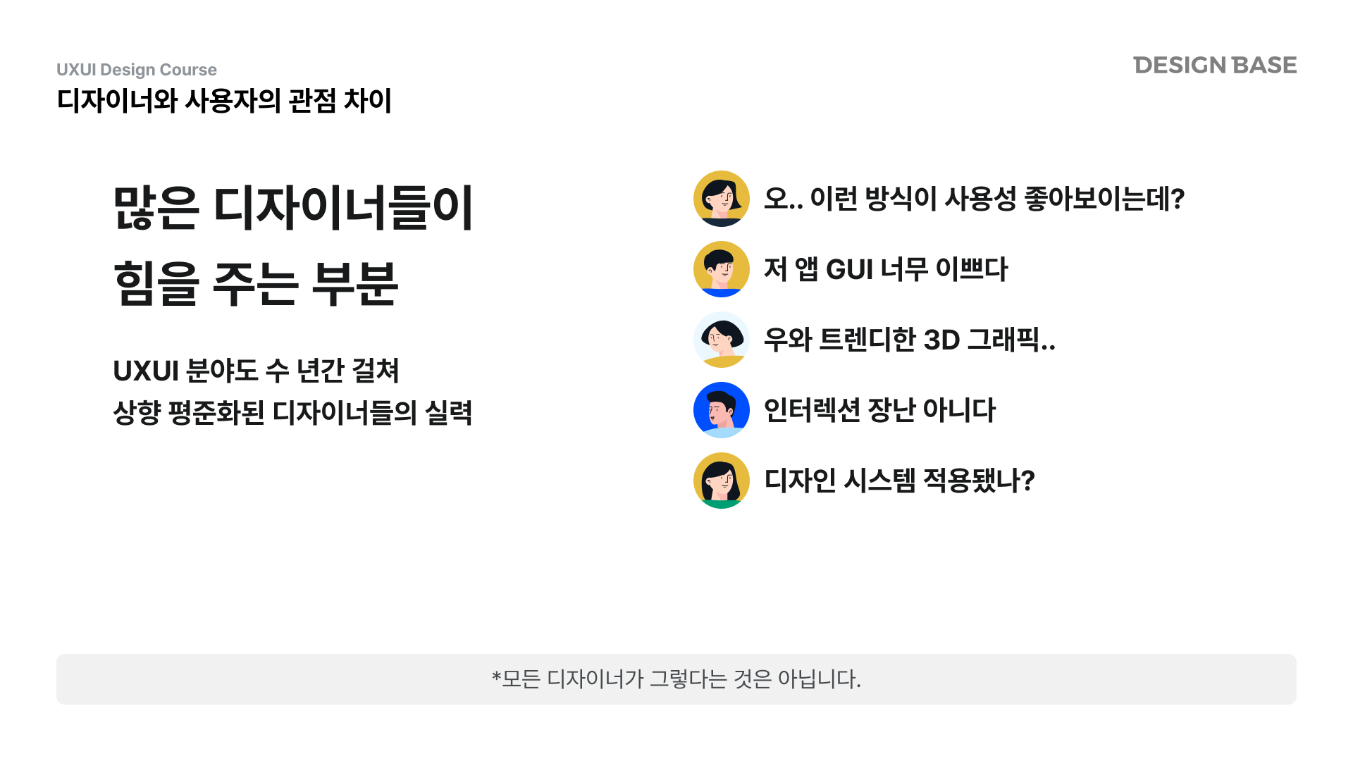 많은 디자이너들이 힘을 주는 부분