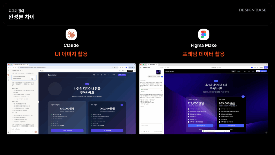 UI 스크린샷 활용 vs 프레임 데이터 활용